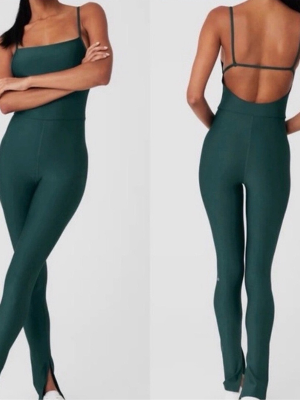 Alo Airlift Disco Daze Onesie in Midnight Green